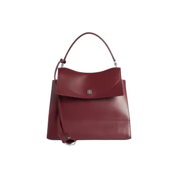 Balenciaga Calfskin One Shoulder Handbag Medium Size Women's Dark Burgundy