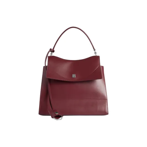 Balenciaga Calfskin One Shoulder Handbag Medium Size Women's Dark Burgundy