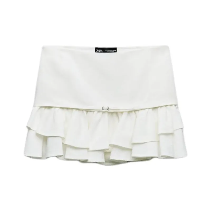ZARA Casual Short Skirts Women's White-0