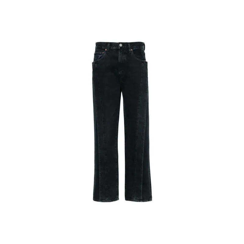 AGOLDE Fold High-rise Straight Jeans-0