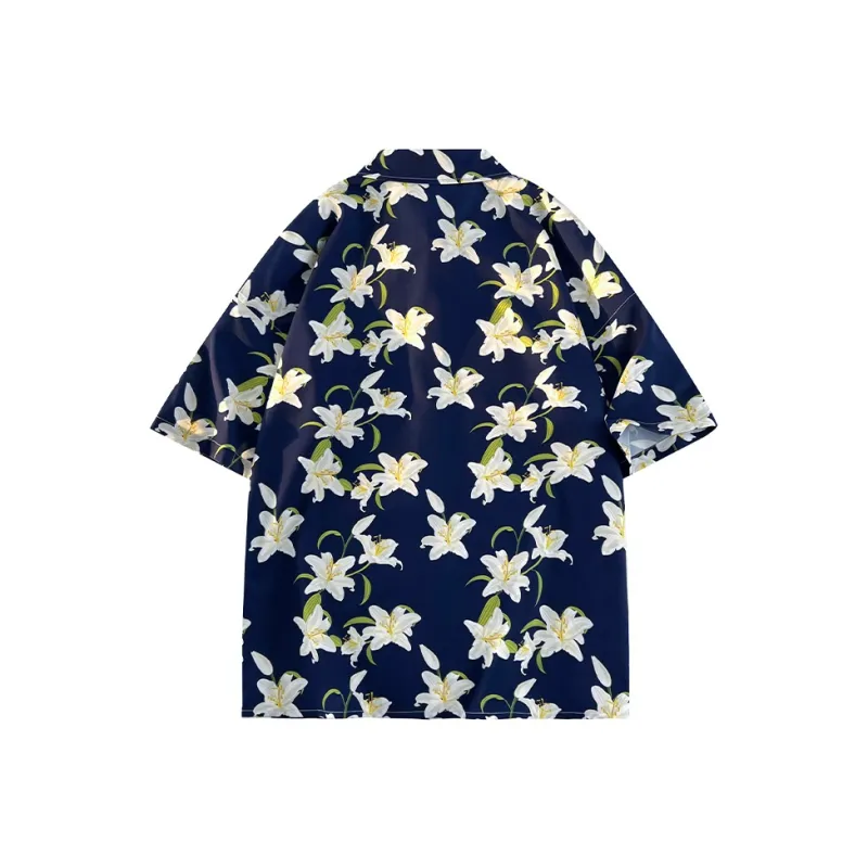 FORIDER Shirt Unisex Navy Blue[Lily]-1