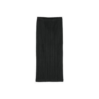 PLEATS PLEASE ISSEY MIYAKE SS24 Casual Long Skirt Women's Black