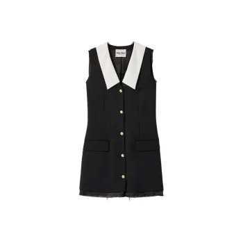 MIU MIU Sleeveless Button Up Mini Dress