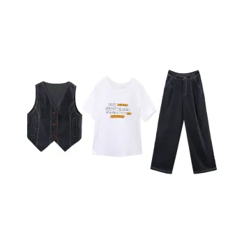 A Paradise For Awakening Casual Suit Women's Denim Dark Blue