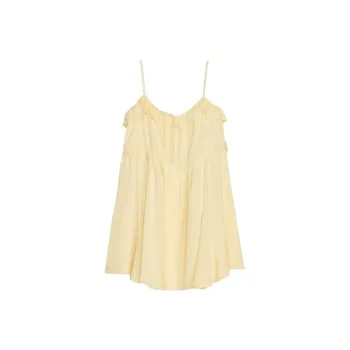 ZARA ZW Series Slip Dress Women's Light Yellow
