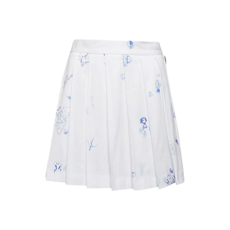 Vetements Casual Short Skirts Women's White-0