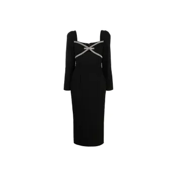 Self portrait Bow Detailed Midi Dress