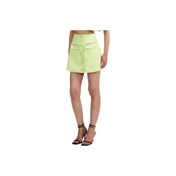 Self portrait SS23 Casual Short Skirts Women's Fruit Green