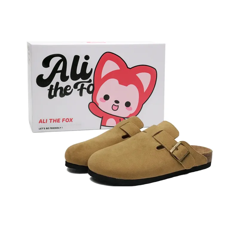 ALI THE FOX Rubber Sole Abrasion Resistant Slip Resistant Closed Toe Slippers Unisex-10
