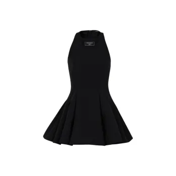 BALMAIN Logo patch Mini Dress