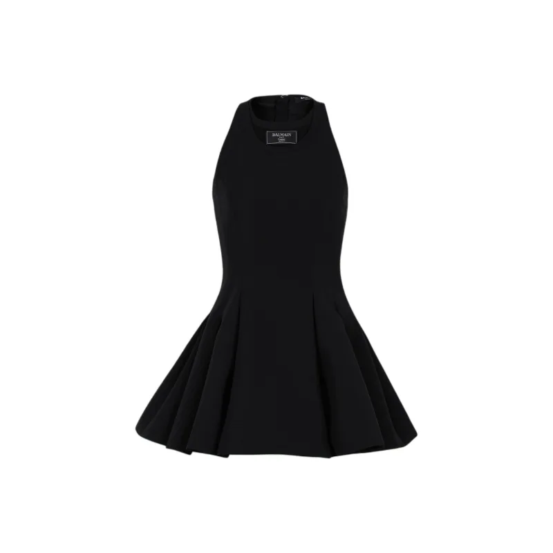 BALMAIN Logo patch Mini Dress-0