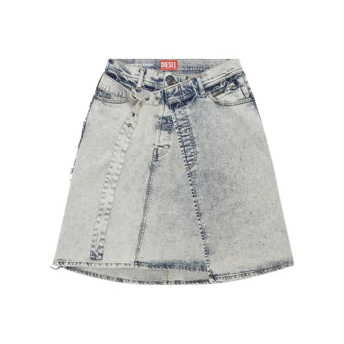 DIESEL Denim Short Skirts Women's Light Blue
