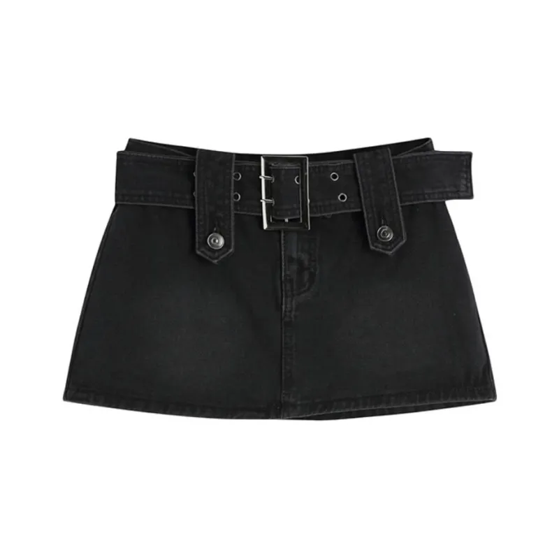 ETSE Denim Short Skirts Women's Black-0