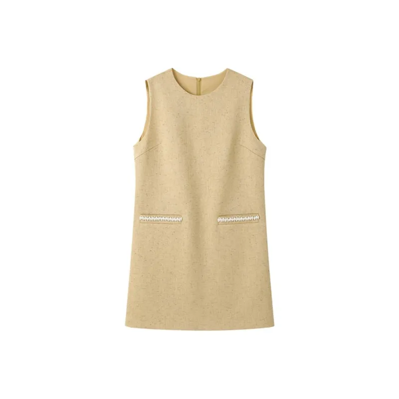 NINE WEST Sleeveless Dress Women's Yellow-0