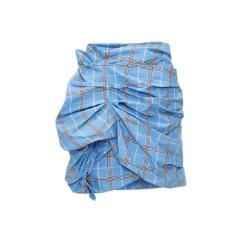 MSGM SS24 Casual Short Skirts Women's Light Blue
