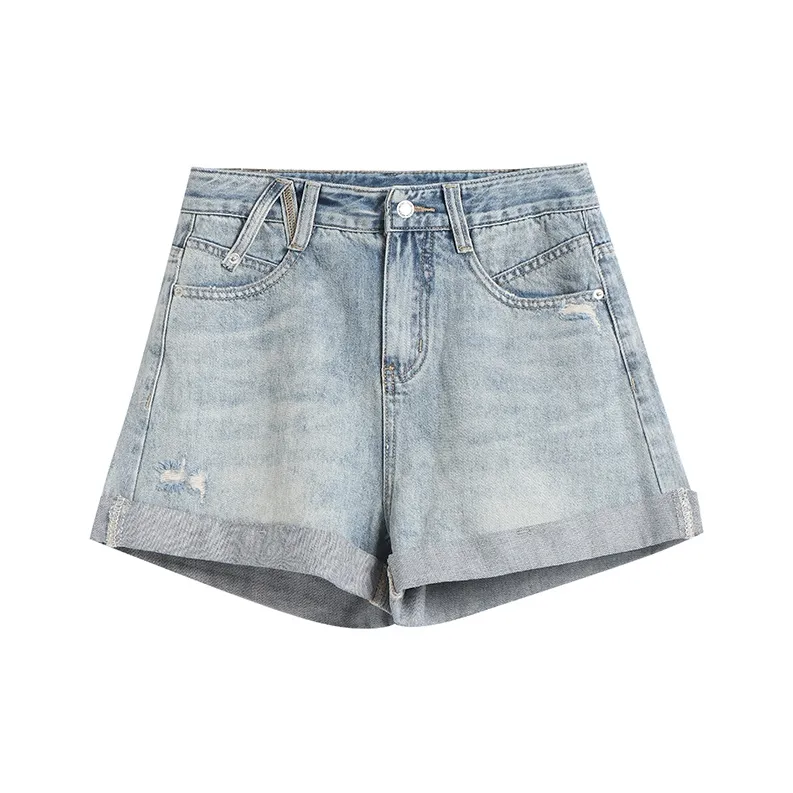 WOWI Denim Shorts Women's Blue-0
