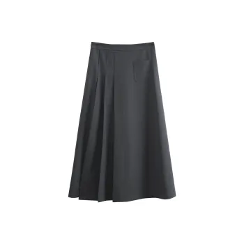 Olrain Casual Long Skirts Women's Premium Gray