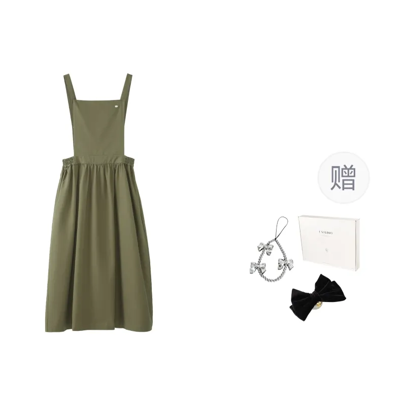 Fstudio Sleeveless Dress Women's Army Green-0