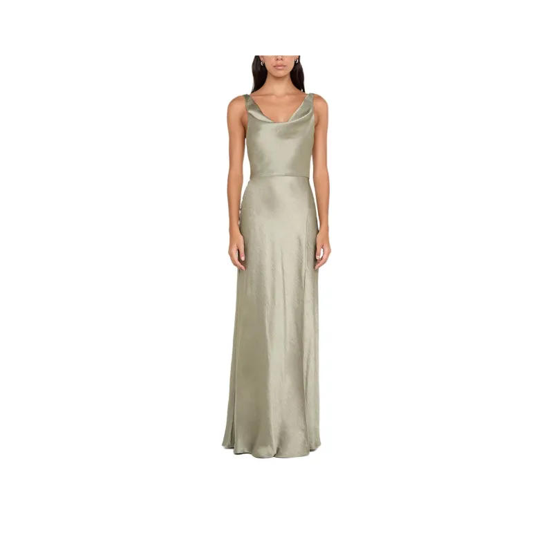 BEC+BRIDGE AUSTEN COWL NECK MAXI DRESS Slip Dresses Women's Sage Green-0