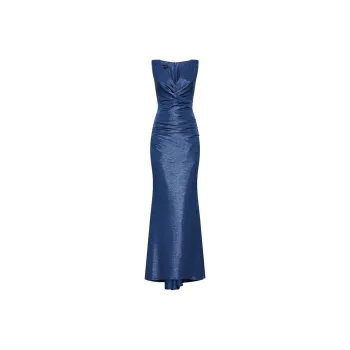 Talbot Runhof Sleeveless Dress Women's Blue