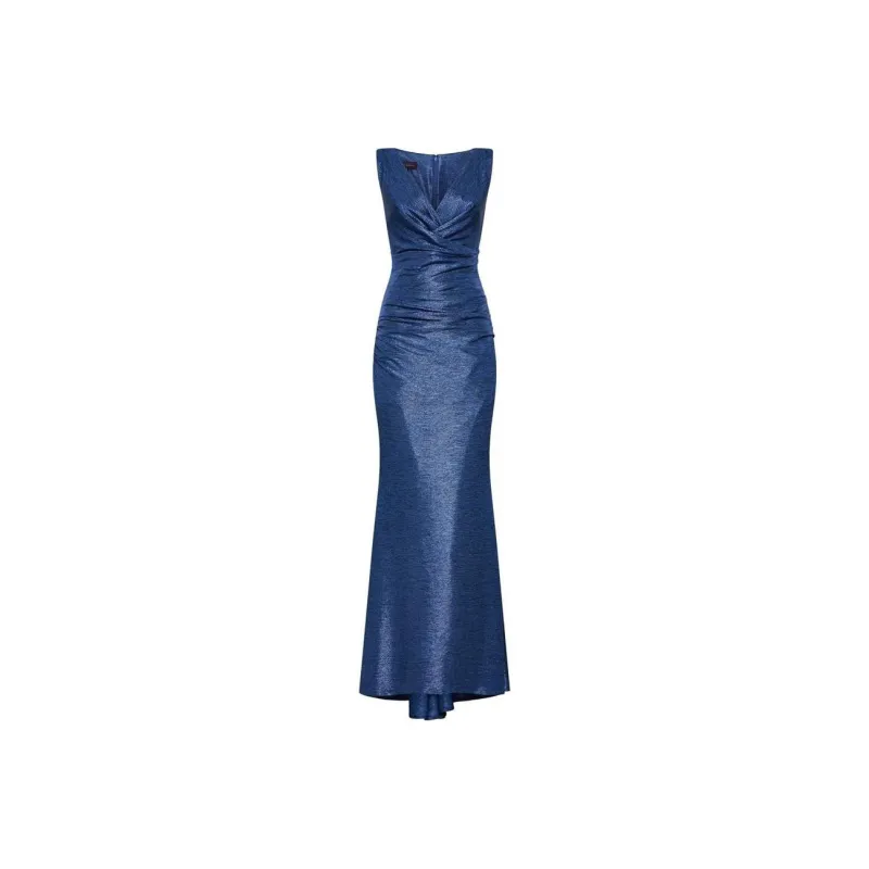 Talbot Runhof Sleeveless Dress Women's Blue-0
