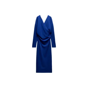 ZARA Long Sleeved Dress Women's Bright Blue