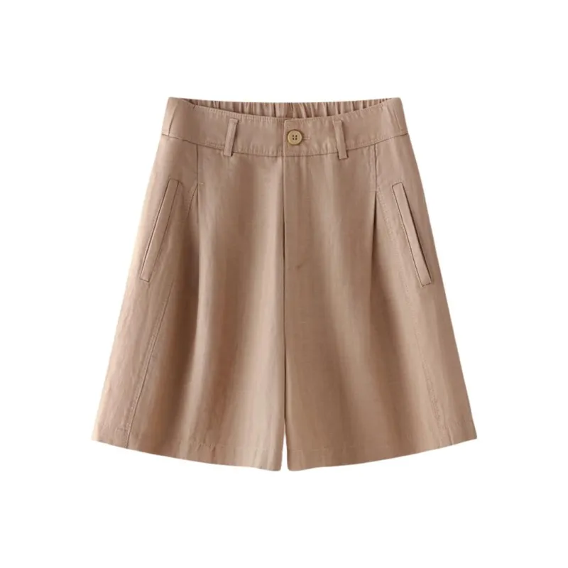 YIRANCHUN Casual Shorts Women's Khaki-0