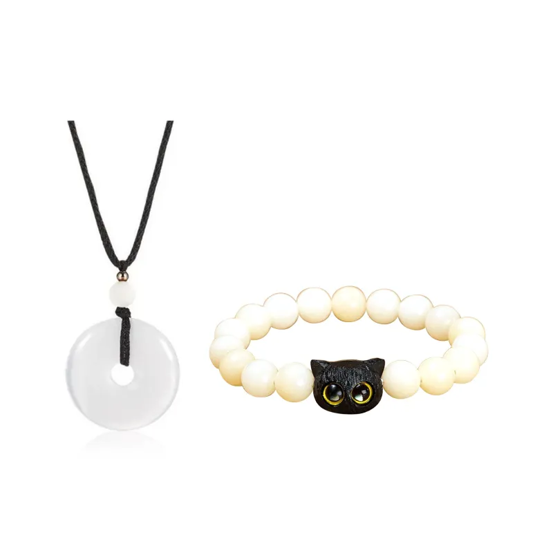 Welcome To The Treasure White Jade Bodhi Bracelets Unisex-6