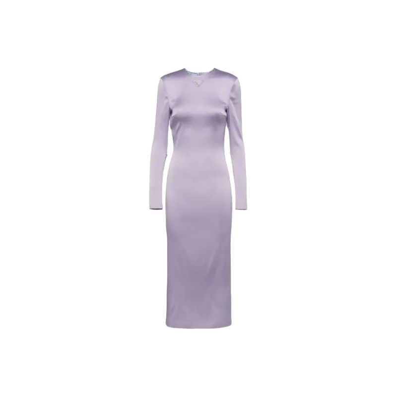 PRADA Long Sleeved Dress Women's Wisteria-0