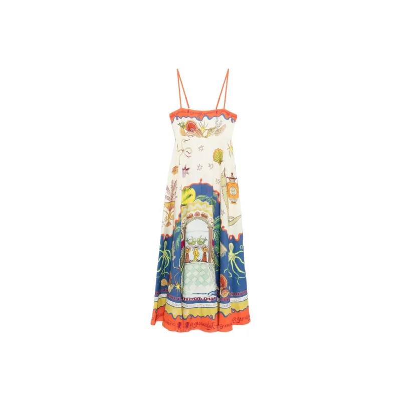 ALEMAIS Surrealist Summer Maxi Dress-0