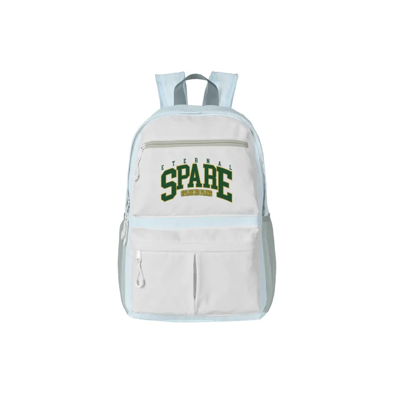 FINITE LOOP Polyester Backpack Unisex Pearl White-8