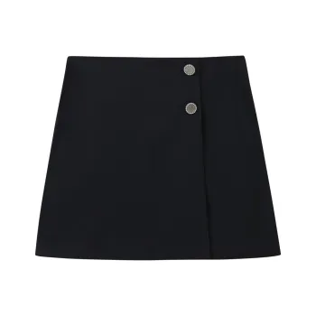 LULUALWAYS Casual Short Skirts Women's Black