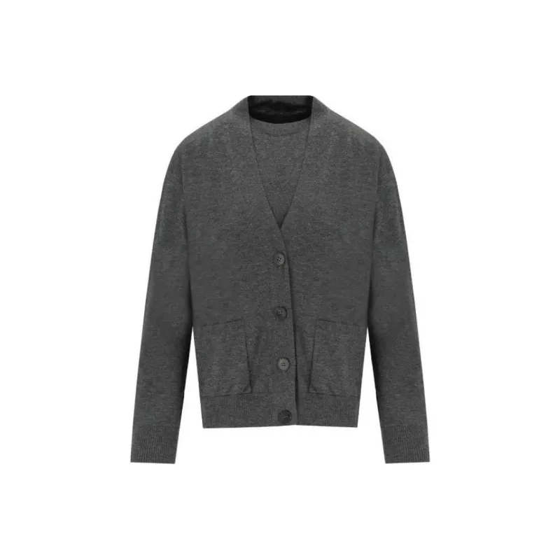 WEEKEND MaxMara Two Piece Button Up Knitted Twin Set-0