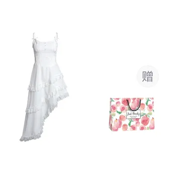 Qiuerle Slip Dress Women's White