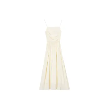 Si Bei'er Slip Dress Women's Beige Apricot
