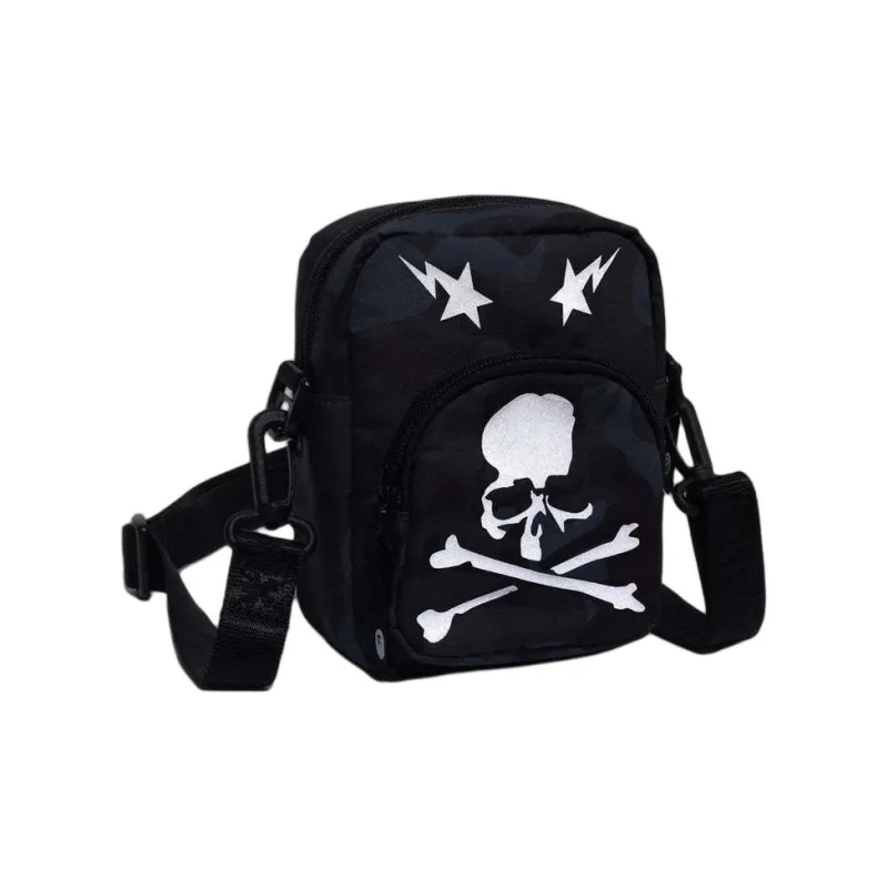 A BATHING APE MMJ Collaboration Polyester Shoulder Bag, Crossbody Bag Mini Men's Black-5