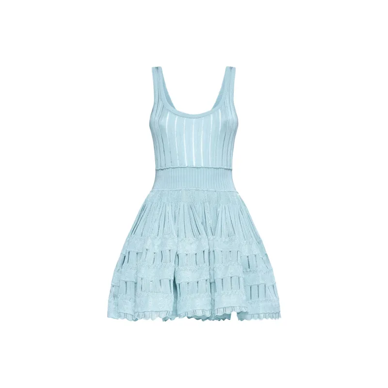 Alaia Crinoline Ribbed Minidress-0