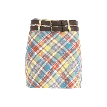 MJB Casual Short Skirts Women's Plaid