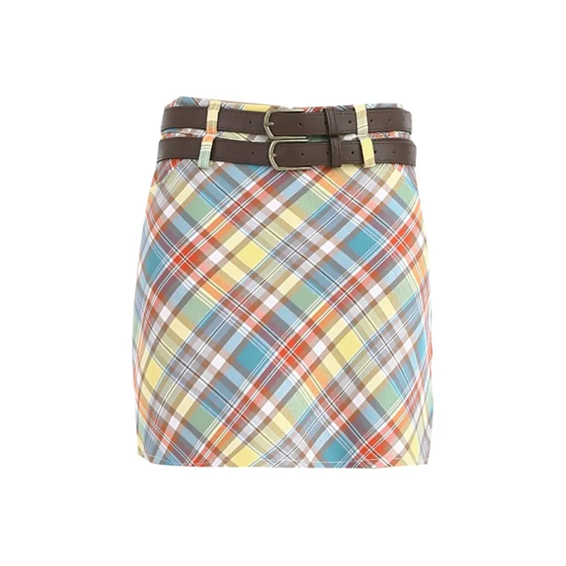 MJB Casual Short Skirts Women's Plaid-0