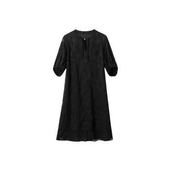 H YXIANG Short Sleeved Dresses Women's Black