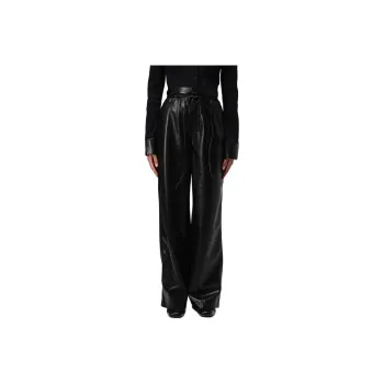 NANUSHKA Leather Pants Women's Black