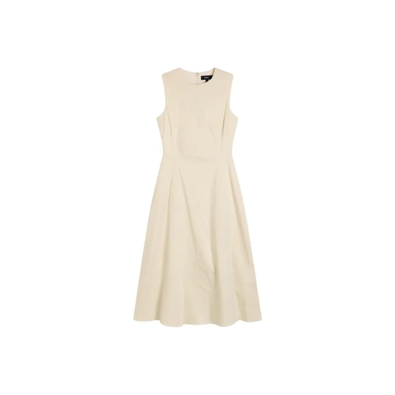 THEORY Sleeveless Dress Women's Light Linen-0