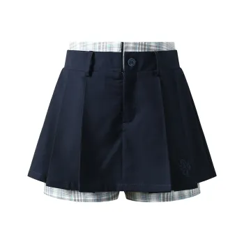 NTOT Casual Short Skirts Women's Navy Blue