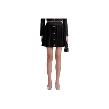 Self portrait Casual Short Skirts Women's Black