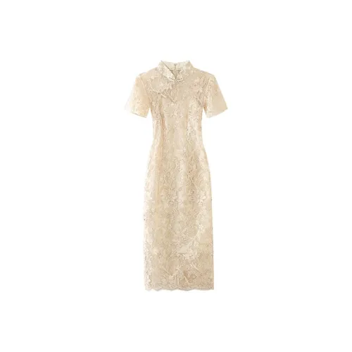 JINYE ORIENTAL Cheongsams Women's Champagne