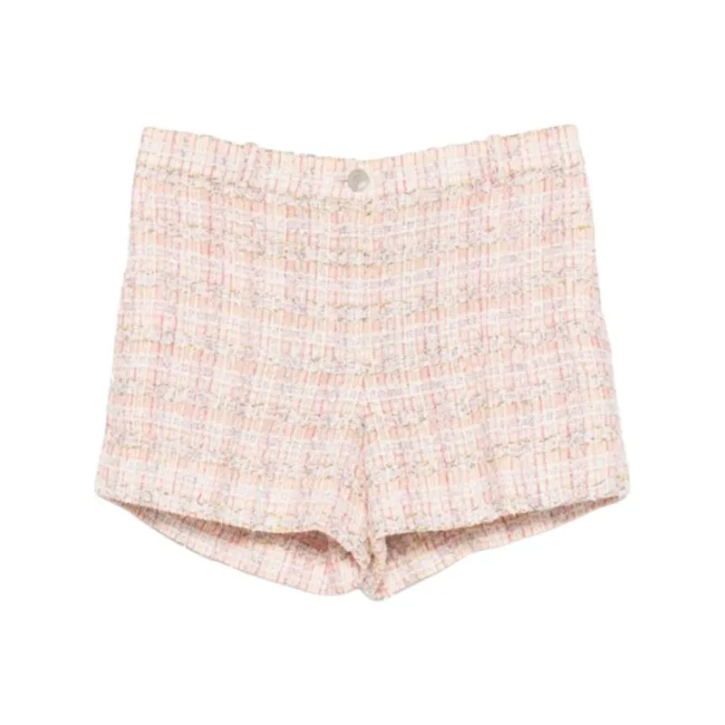 VERSACE Lurex Thread Tweed Shorts-0