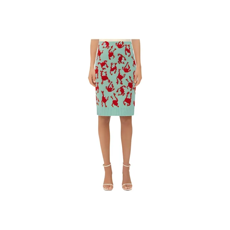 Bottega Veneta Crab Patterned Midi Skirt-0