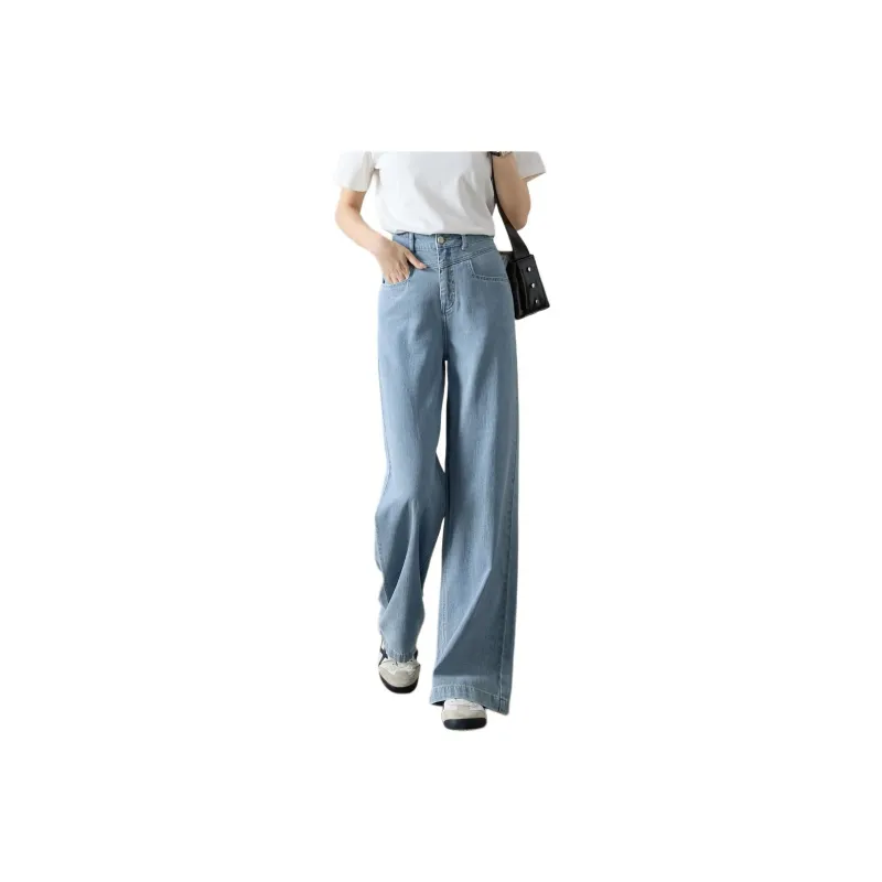Mo Han Yi Mei Jeans Women's Light Blue-0