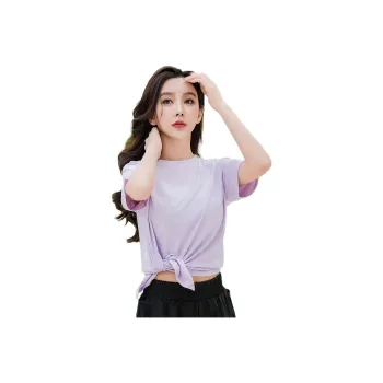Barbie Yoga T Shirts Women's Purple