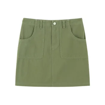 【dme】 Casual Short Skirts Women's Olive Green